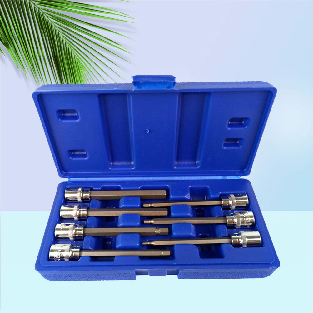 7Pcs Hex Bit Socket Set Extra Long Vanadium Steel Metric Sockets for Cars Motorcycles Narrow Spaces Key Tool Kit
7Pcs Hex Bit Socket Set Extra Long Vanadium Steel Metric Sockets for Cars Motorcycles Narrow Spaces Key Tool Kit