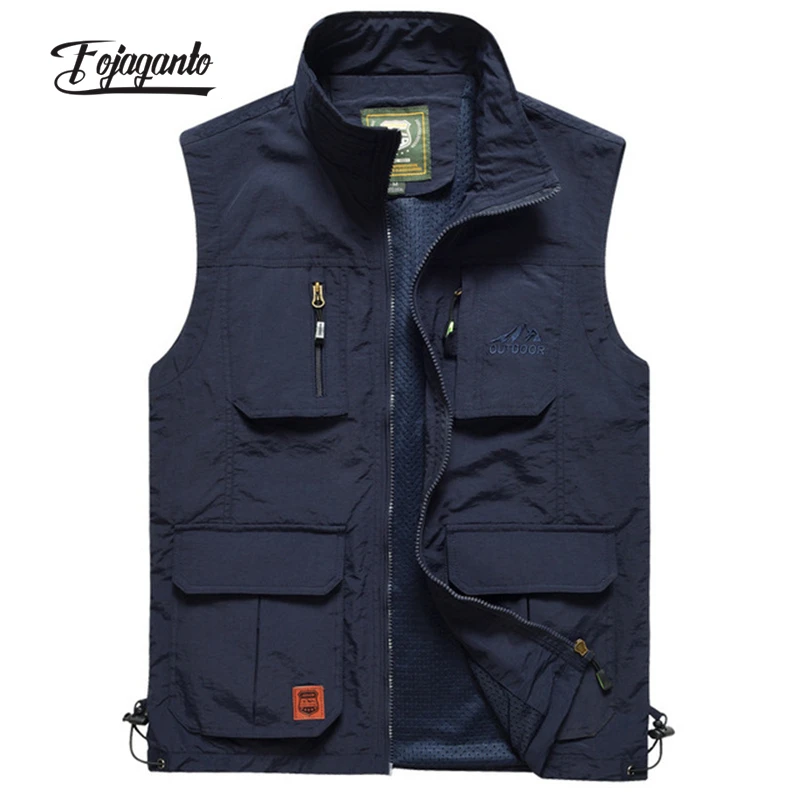 FOJAGANTO Men Mesh Vest Multi Pocket Quick Dry Fishing Sleeveless Jacket Reporter Loose Outdoor Casual Thin Vests Waistcoat Male
FOJAGANTO Men Mesh Vest Multi Pocket Quick Dry Fishing Sleeveless Jacket Reporter Loose Outdoor Casual Thin Vests Waistcoat Male