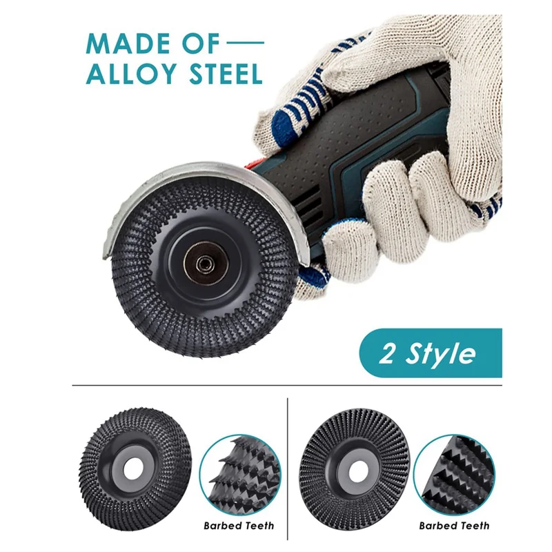 LLCS-2PCS Grinder Wheel Disc 4 Inch Wood Shaping Wheel, Wood Grinding Shaping Disk For Angle Grinders Durable
LLCS-2PCS Grinder Wheel Disc 4 Inch Wood Shaping Wheel, Wood Grinding Shaping Disk For Angle Grinders Durable