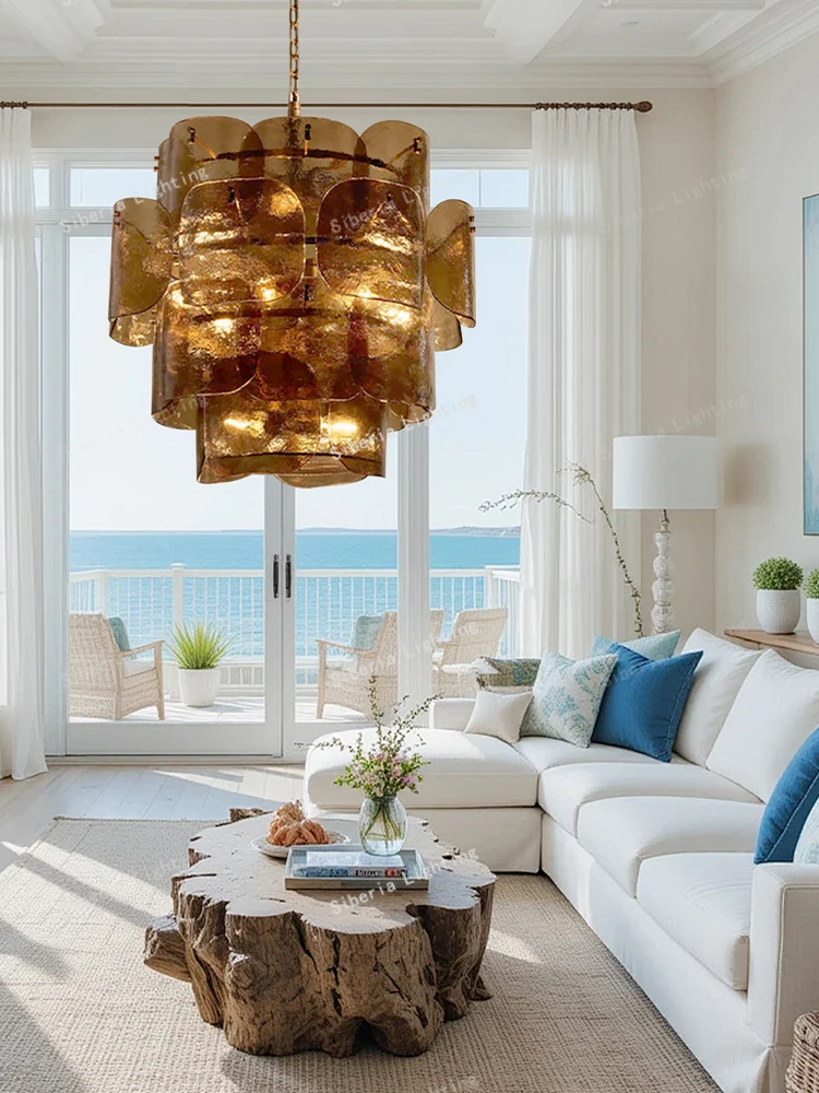 Living Room Brown Glass Hanging Lamp for Ceiling Led Home Decor Designer Pendant Lights Cottage Luxury Chandelier Lustre
Living Room Brown Glass Hanging Lamp for Ceiling Led Home Decor Designer Pendant Lights Cottage Luxury Chandelier Lustre