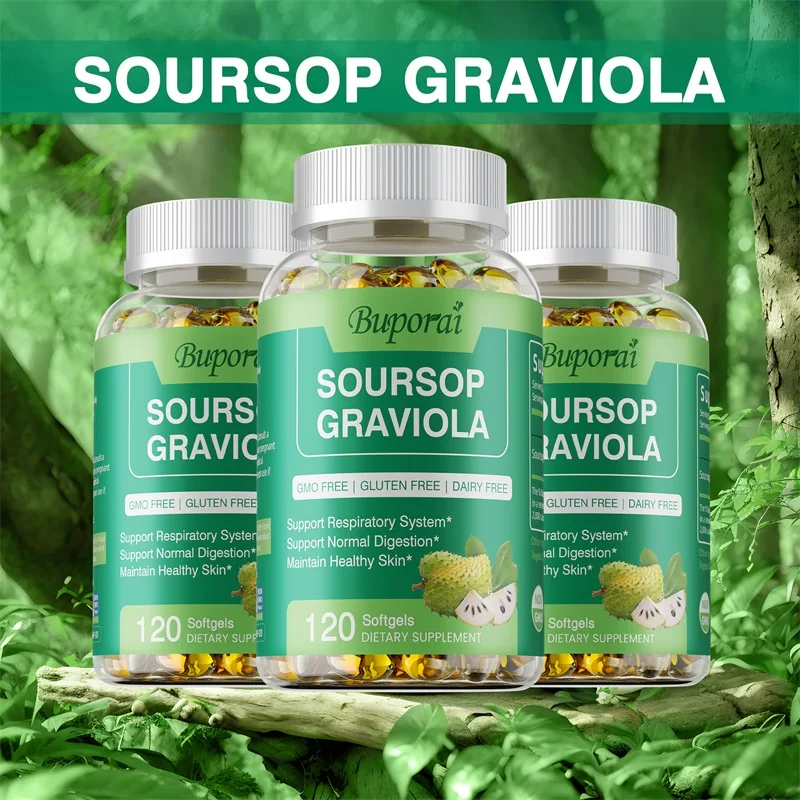 Soursop Graviola Capsules - Natural Immune Support, Promote Digestive Health, Improve Mood, Relieve Stress, Enhance Immunity
Soursop Graviola Capsules - Natural Immune Support, Promote Digestive Health, Improve Mood, Relieve Stress, Enhance Immunity