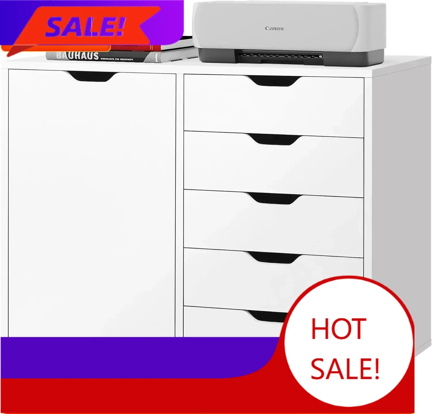 BestsellerPremium 5-Drawer Wood Dresser Chest with Door, Mobile Storage Cabinet, Printer Stand for Home Office
BestsellerPremium 5-Drawer Wood Dresser Chest with Door, Mobile Storage Cabinet, Printer Stand for Home Office