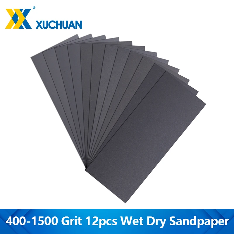 12pcs Sandpaper Set 400 600 800 1000 1200 1500 Grit Wet/Dry Abrasive Sandpaper Paper Sheets for Car Wood Metal Polishing
12pcs Sandpaper Set 400 600 800 1000 1200 1500 Grit Wet/Dry Abrasive Sandpaper Paper Sheets for Car Wood Metal Polishing