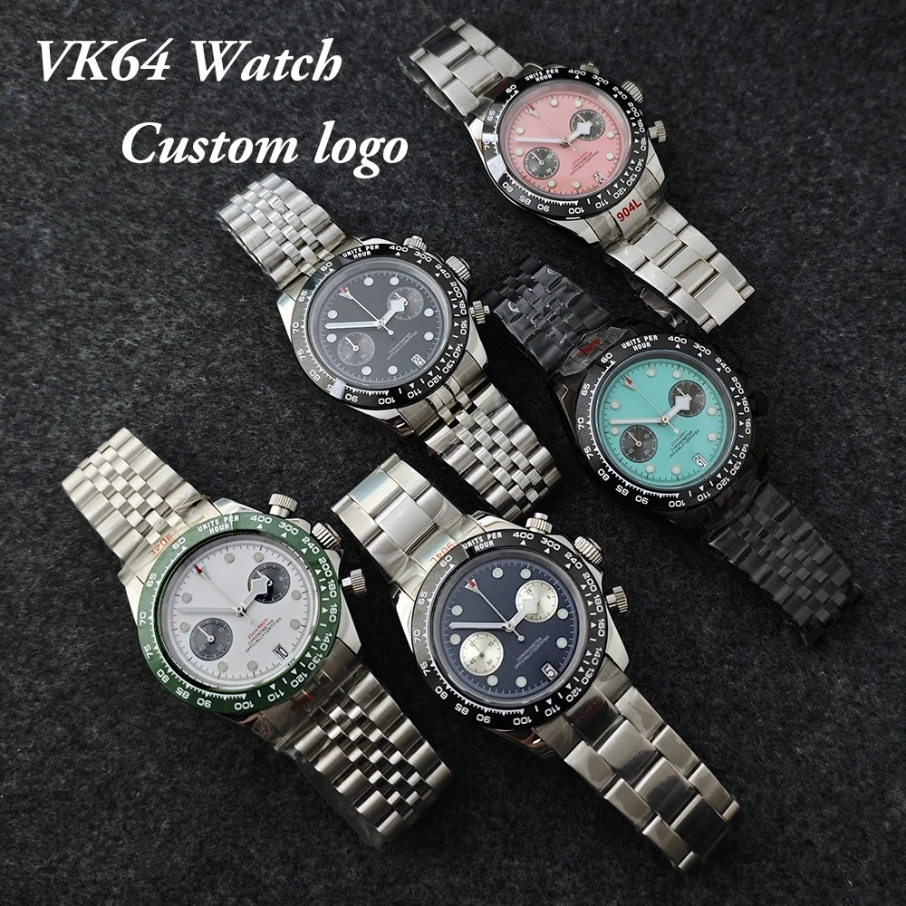 VK64 Watch Men's Watch Customized Logo Watch High Quality Watch Stainless Steel Folding Buckle VK64 Movement Watch
VK64 Watch Men's Watch Customized Logo Watch High Quality Watch Stainless Steel Folding Buckle VK64 Movement Watch