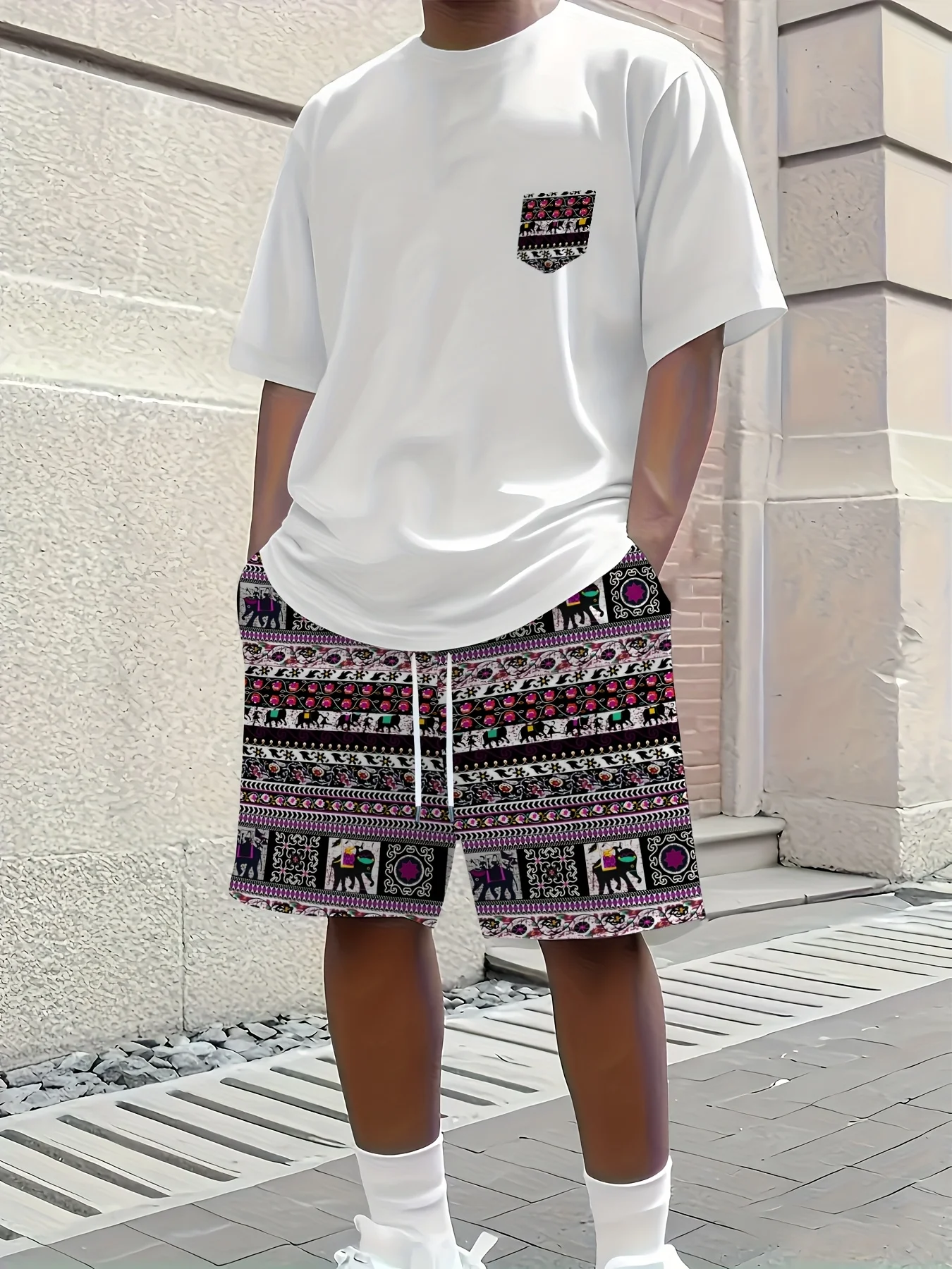 2026 Summer New Men's Short-Sleeved Set - 3D Simple Ethnic Style Print - Casual Fashion - Street Style - Comfortable and Soft
2026 Summer New Men's Short-Sleeved Set - 3D Simple Ethnic Style Print - Casual Fashion - Street Style - Comfortable and Soft