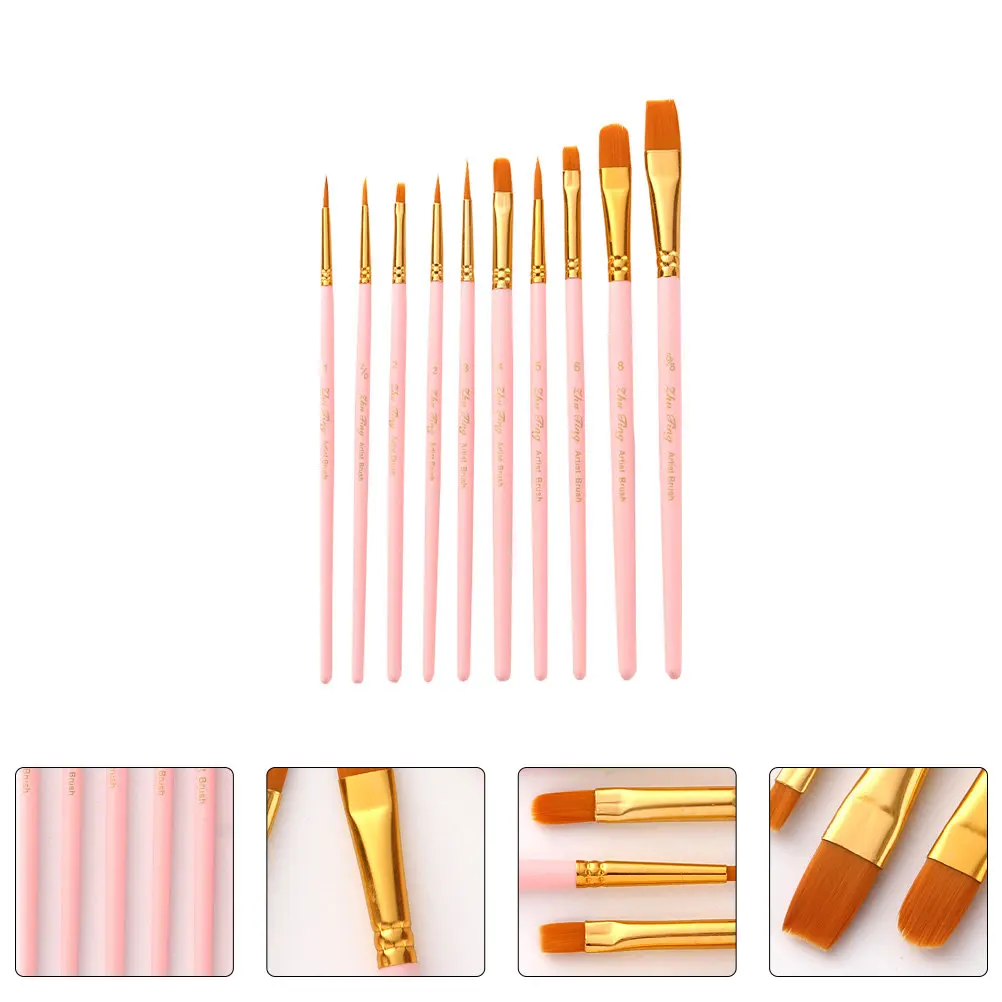 10pcs Paint Brush Set Artist Professional Oil Watercolor Gouache Nylon Wood Handle Premium Painting Tools Durable Tips Smooth
10pcs Paint Brush Set Artist Professional Oil Watercolor Gouache Nylon Wood Handle Premium Painting Tools Durable Tips Smooth