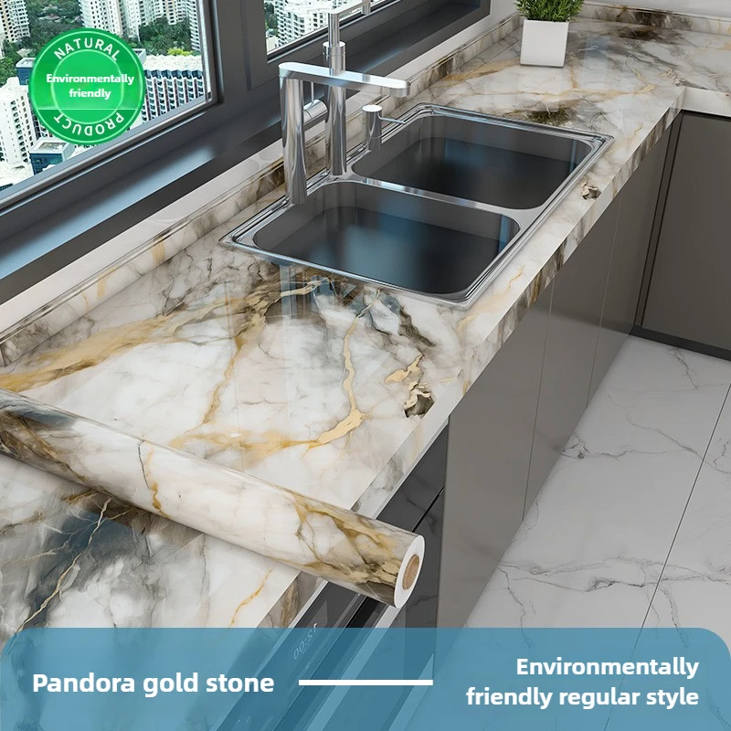 Marble Kitchen Oil-Proof Film Waterproof Self-adhesive Wall Tile Sticker Moisture-Proof Countertop Cabinet Cover Wallpaper
Marble Kitchen Oil-Proof Film Waterproof Self-adhesive Wall Tile Sticker Moisture-Proof Countertop Cabinet Cover Wallpaper