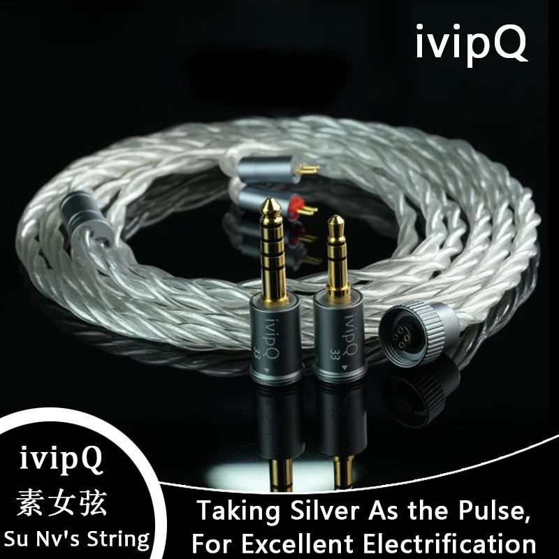 ivipQ-33 High Purity 6N Sterling Silver HiFi Earphones Cable MMCX 2PIN 2 in 1 Modular Plugs Jointly Developed with A'LEX DOZOR
ivipQ-33 High Purity 6N Sterling Silver HiFi Earphones Cable MMCX 2PIN 2 in 1 Modular Plugs Jointly Developed with A'LEX DOZOR
