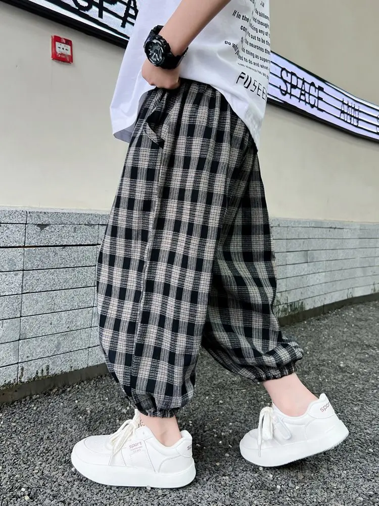 Boys Plaid Pants Summer 2026 New Thin Loose Harem Capri Insect Repellent Kids Casual Trousers
Boys Plaid Pants Summer 2026 New Thin Loose Harem Capri Insect Repellent Kids Casual Trousers