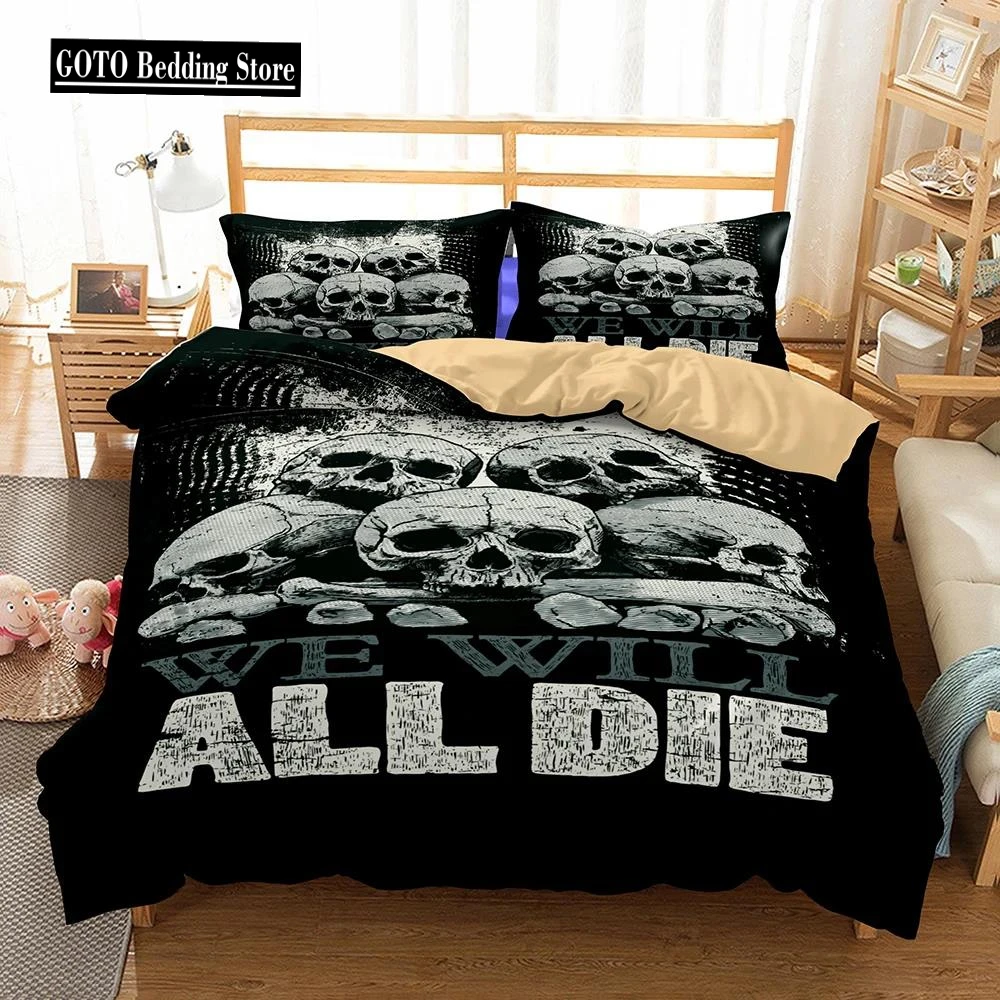 100% polyester Bedclothes Black duvet cover Bedding Sugar Skull Bedroom Comforter Set King Size Bedding Bed Set cover Double kid
100% polyester Bedclothes Black duvet cover Bedding Sugar Skull Bedroom Comforter Set King Size Bedding Bed Set cover Double kid
