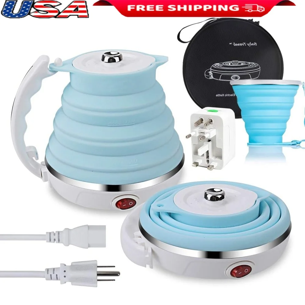 Ultrathin Portable Electric Travel Kettle Dual Voltage 110V 220V Silicone 304 Stainless Steel Boil Dry Protection Compact Design
Ultrathin Portable Electric Travel Kettle Dual Voltage 110V 220V Silicone 304 Stainless Steel Boil Dry Protection Compact Design