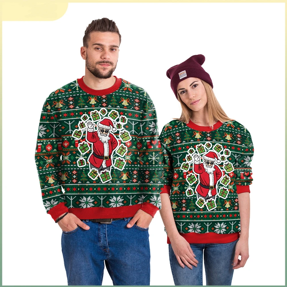 Christmas Unisex Santa Claus Gift Snowflake Print Casual Round Neck Sweater Christmas Party Cosplay Performance Costume 2025
Christmas Unisex Santa Claus Gift Snowflake Print Casual Round Neck Sweater Christmas Party Cosplay Performance Costume 2025