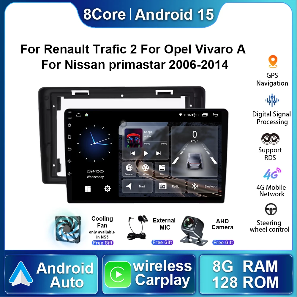 Автомагнитола для Renault Trafic 2, Opel Vivaro A, Nissan Primastar 2006-2014, с беспроводным CarPlay и навигацией
Автомагнитола для Renault Trafic 2, Opel Vivaro A, Nissan Primastar 2006-2014, с беспроводным CarPlay и навигацией