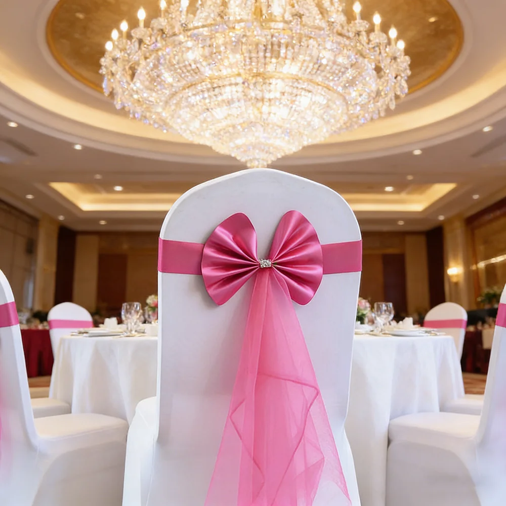Organza Chair Sashes Stretch Bow Knot Elastic Chair Bows With Ribbon Wedding Banquet Birthday Hotel Party Chair Decoration
Organza Chair Sashes Stretch Bow Knot Elastic Chair Bows With Ribbon Wedding Banquet Birthday Hotel Party Chair Decoration