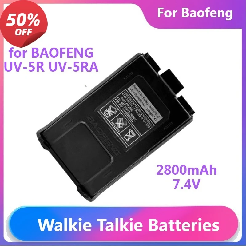 Walkie Talkie Batteries BL-5 for BAOFENG UV-5R UV-5RA UV-5RT UV-5RE BF-F8HP 3800/2800mAh 7.4V Li-ion Battery
Walkie Talkie Batteries BL-5 for BAOFENG UV-5R UV-5RA UV-5RT UV-5RE BF-F8HP 3800/2800mAh 7.4V Li-ion Battery