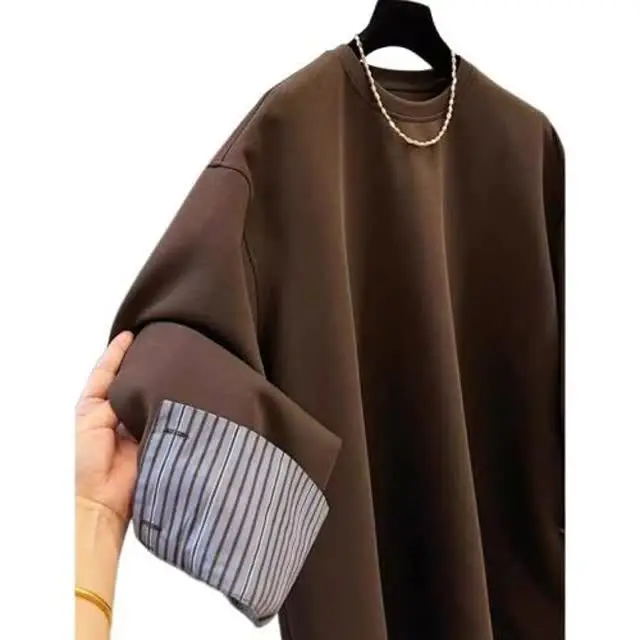 plus Size Autumn Winter Long Sve round Ne irt Patchwork Casual Sle Men's American Sle Fake Two-Piece Top irt
plus Size Autumn Winter Long Sve round Ne irt Patchwork Casual Sle Men's American Sle Fake Two-Piece Top irt