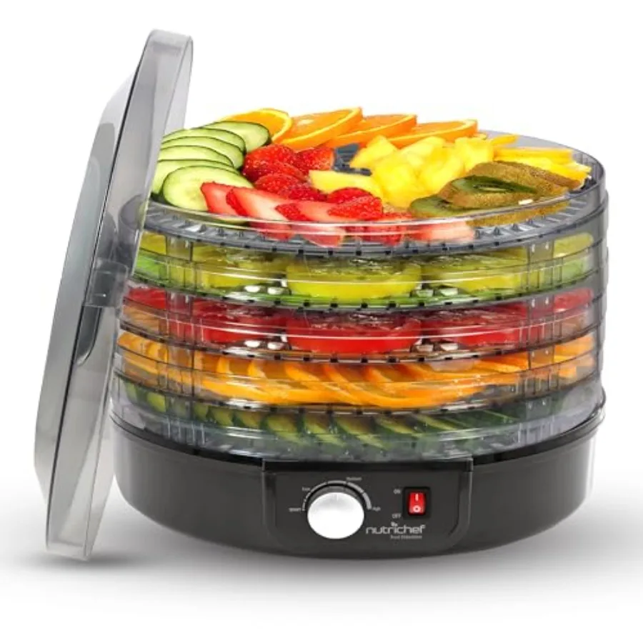 Food Dehydrator for Home Kitchen Use Black ABS Plastic Compact Design with Adjustable Temperature Control and 5 Stainless Steel
Food Dehydrator for Home Kitchen Use Black ABS Plastic Compact Design with Adjustable Temperature Control and 5 Stainless Steel