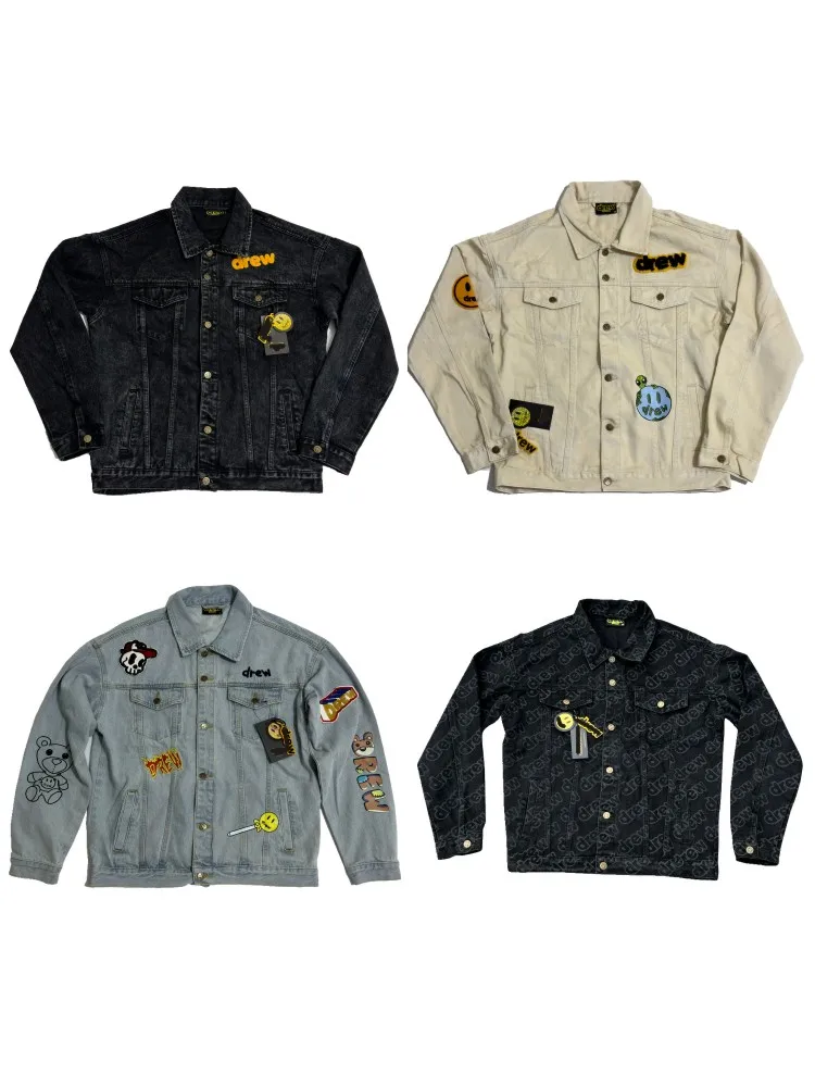 Американская джинсовая куртка с вышивкой, мужская, в стиле High Street, трендовая модель Джастин Бибер, женская, свободного кроя, из хлопка...
Американская джинсовая куртка с вышивкой, мужская, в стиле High Street, трендовая модель Джастин Бибер, женская, свободного кроя, из хлопка...