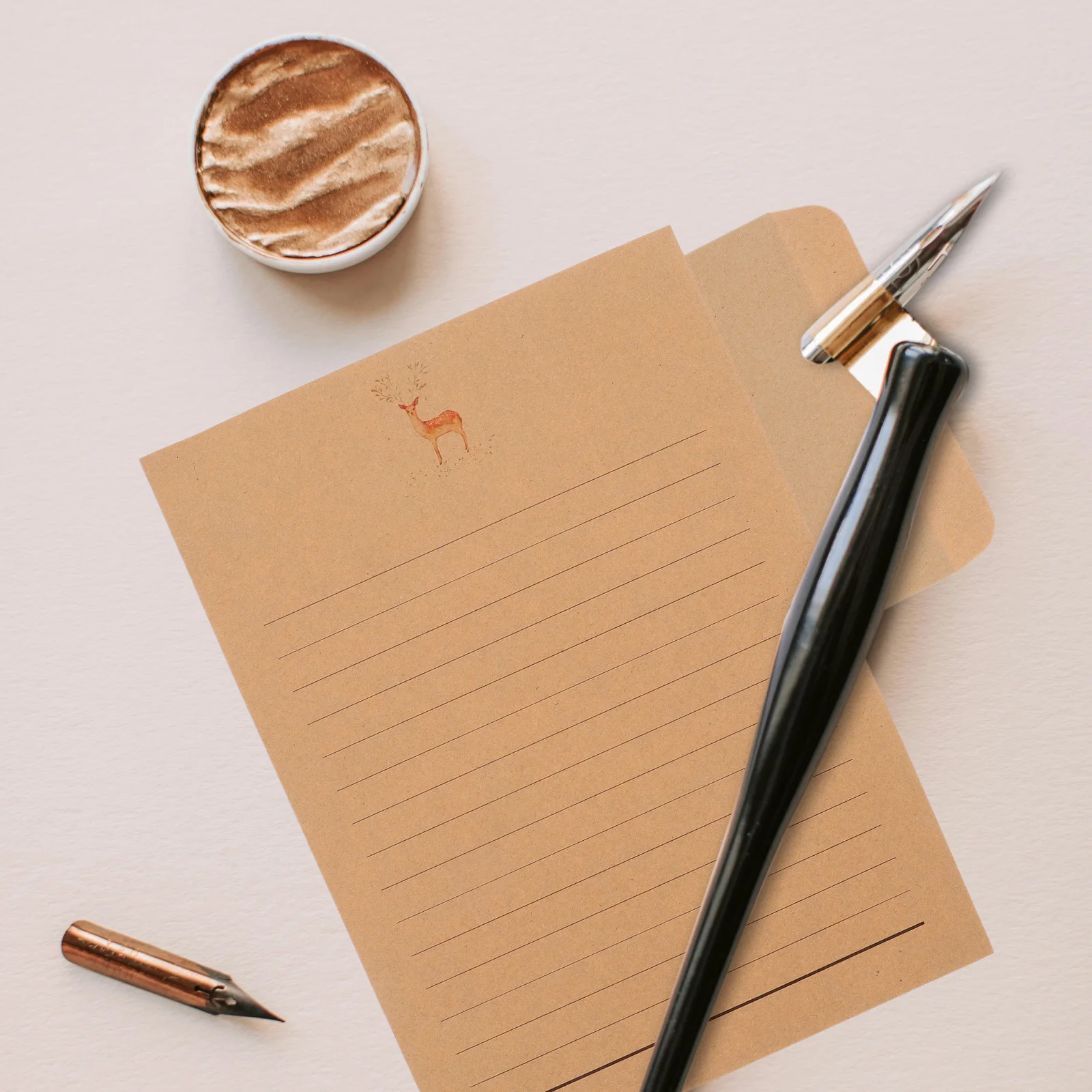 30pcs Vintage Stationery Set Retro Deer Illustration Letter Paper Envelopes For Love Letters Personal Correspondence Writing Kit
30pcs Vintage Stationery Set Retro Deer Illustration Letter Paper Envelopes For Love Letters Personal Correspondence Writing Kit