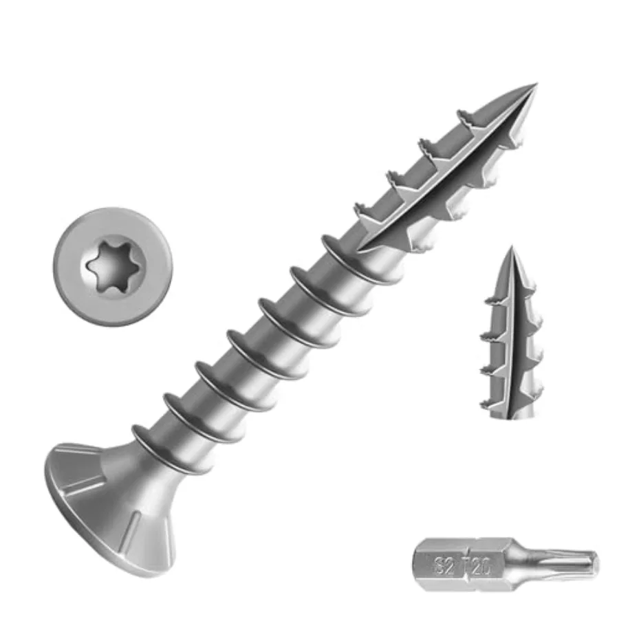 #8 * -/4" 304 Stainless Steel Deck Screws, 300pcs lbs.Exterior Wood Screws, Rust Resistant Epoxy Coated, Bronze, T0 Star Bit
#8 * -/4" 304 Stainless Steel Deck Screws, 300pcs lbs.Exterior Wood Screws, Rust Resistant Epoxy Coated, Bronze, T0 Star Bit