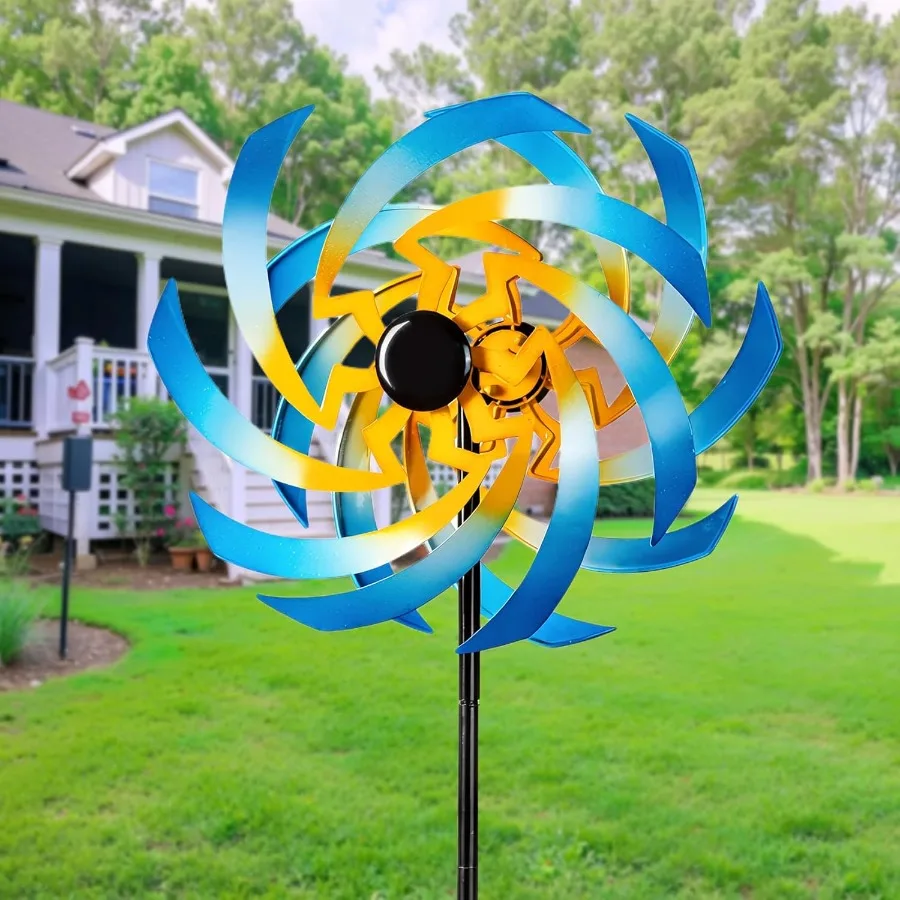 Wind Spinners Outdoor Garden Decor 360°Metal Kinetic Wind Sculpture Spinner 16W*76H inch Windmill for Yard Patio Backyard Garde
Wind Spinners Outdoor Garden Decor 360°Metal Kinetic Wind Sculpture Spinner 16W*76H inch Windmill for Yard Patio Backyard Garde