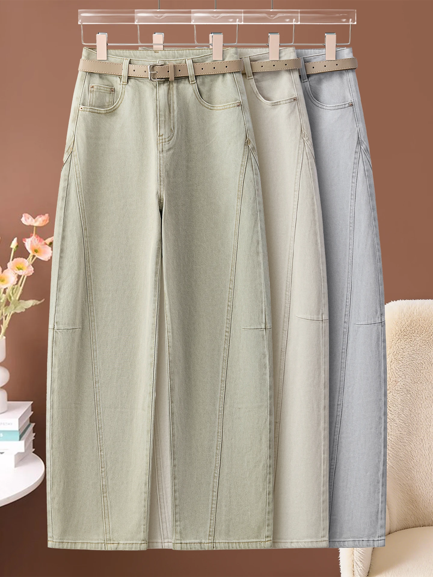 Slim Fit Wide Leg Knife Jeans Women's Casual High Waist Straight Leg Loose Fit Jeans Cotton Polyester Lyocell Fiber
Slim Fit Wide Leg Knife Jeans Women's Casual High Waist Straight Leg Loose Fit Jeans Cotton Polyester Lyocell Fiber