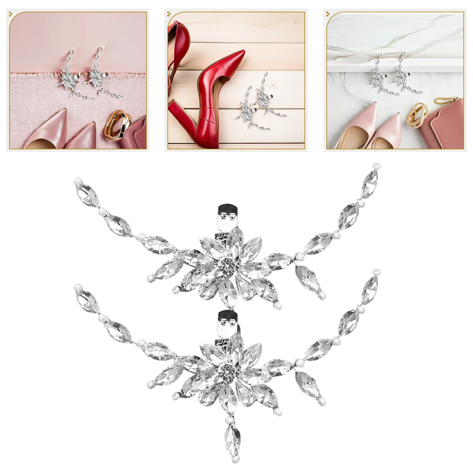 1 Pair Shoe Buckles Rhinestone Shoes Clip Buckles Wedding Shoes Decoration Removable Diamond High Heel Shoe Clip Bridal Wedding
1 Pair Shoe Buckles Rhinestone Shoes Clip Buckles Wedding Shoes Decoration Removable Diamond High Heel Shoe Clip Bridal Wedding