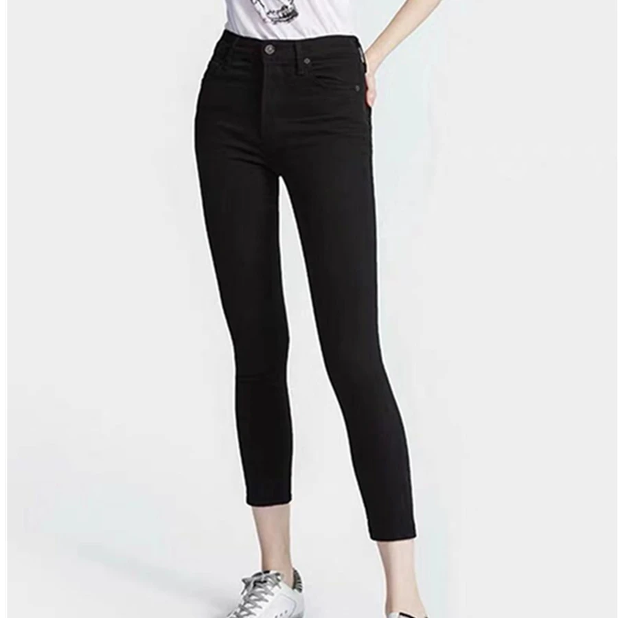 Maxdutti Summer Jeans Woman Clothes Minimalist Black Medium High Waist Tight Small Feet Pencil Jeans Cropped Denim Pants Female
Maxdutti Summer Jeans Woman Clothes Minimalist Black Medium High Waist Tight Small Feet Pencil Jeans Cropped Denim Pants Female