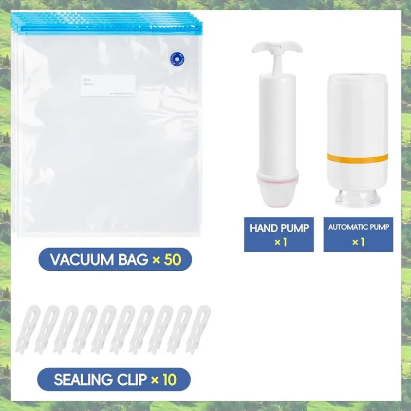 A59Z-Vacuum Sealed Storage Kit For 3D Printer Filament, 50PCS Bags With Dual Pumps Included
A59Z-Vacuum Sealed Storage Kit For 3D Printer Filament, 50PCS Bags With Dual Pumps Included
