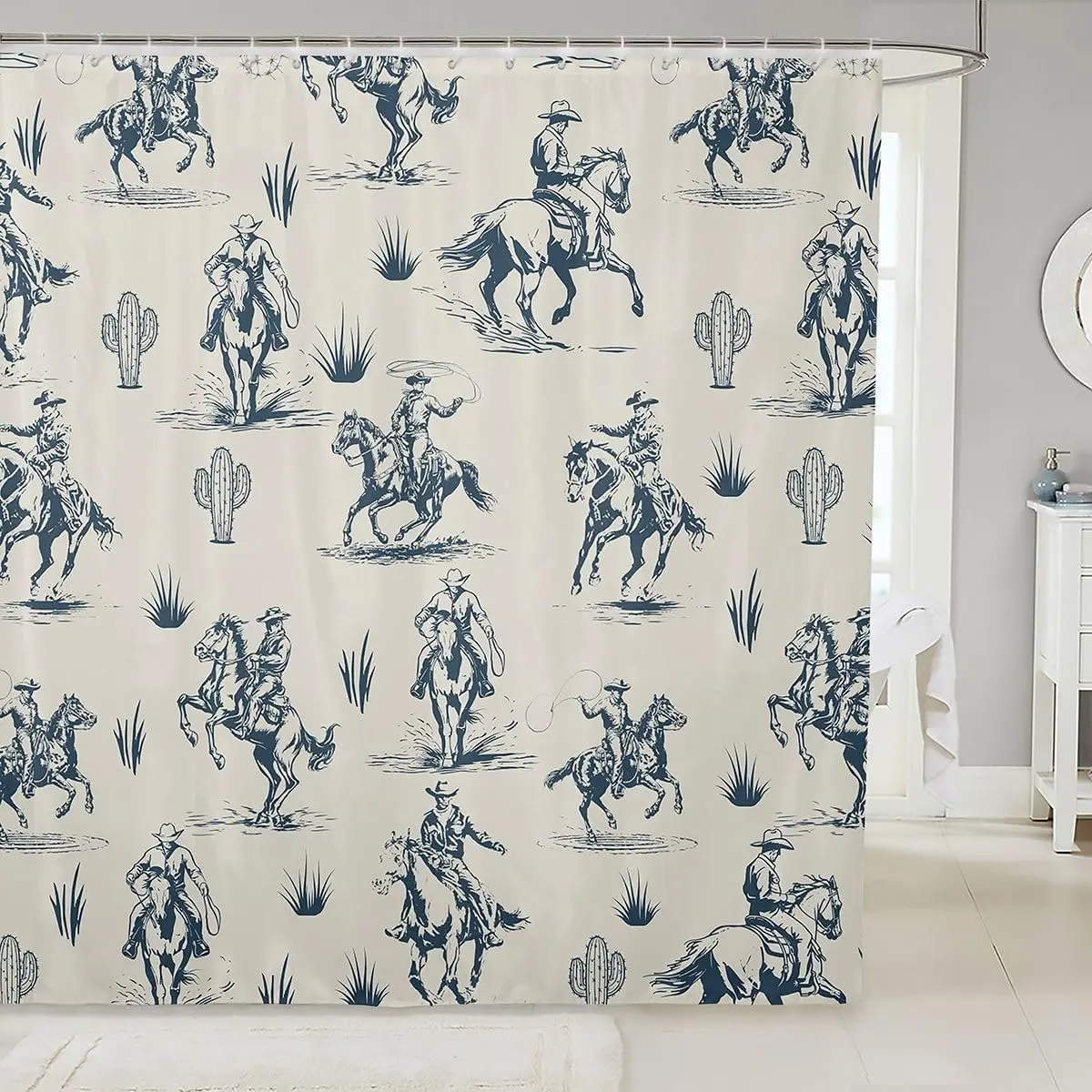 Feelyou Western Shower Curtains Rustic Cowboy Horse Riding Western Style Shower Curtain Desert Cactus Ranch Theme
Feelyou Western Shower Curtains Rustic Cowboy Horse Riding Western Style Shower Curtain Desert Cactus Ranch Theme