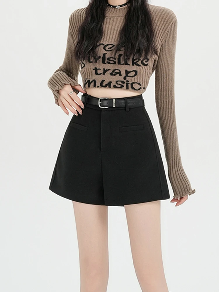 Faionable High Waist Wide Leg Woolen Casual Pants Women's Autumn Winter Faion ket Detail Straight Tube Pants
Faionable High Waist Wide Leg Woolen Casual Pants Women's Autumn Winter Faion ket Detail Straight Tube Pants