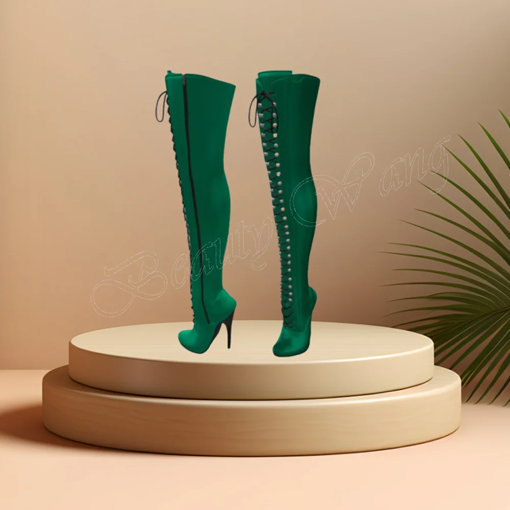 Green Front Cross Tied Boots Side Zipper Long Lady Shoes Stilettos Heel High Heel Shoes for Women Shoes 2024 Zapatos Para Mujere
Green Front Cross Tied Boots Side Zipper Long Lady Shoes Stilettos Heel High Heel Shoes for Women Shoes 2024 Zapatos Para Mujere