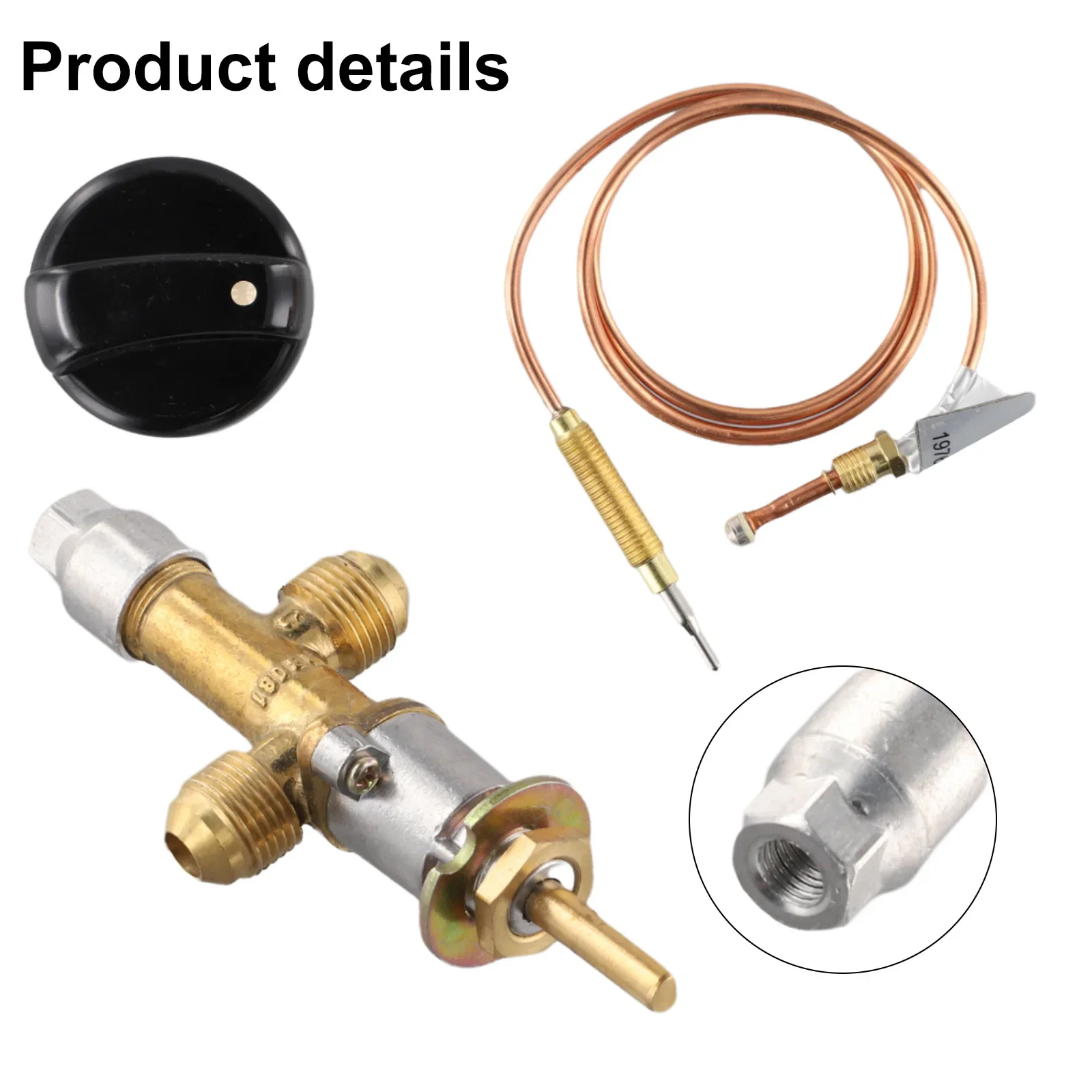 115*50*30mm 4.53*1.97*1.18 Inches Gas Stove Control Kit Firepit Gas Valve Thermocouple Included Plastic Black Bakelite Knob
115*50*30mm 4.53*1.97*1.18 Inches Gas Stove Control Kit Firepit Gas Valve Thermocouple Included Plastic Black Bakelite Knob