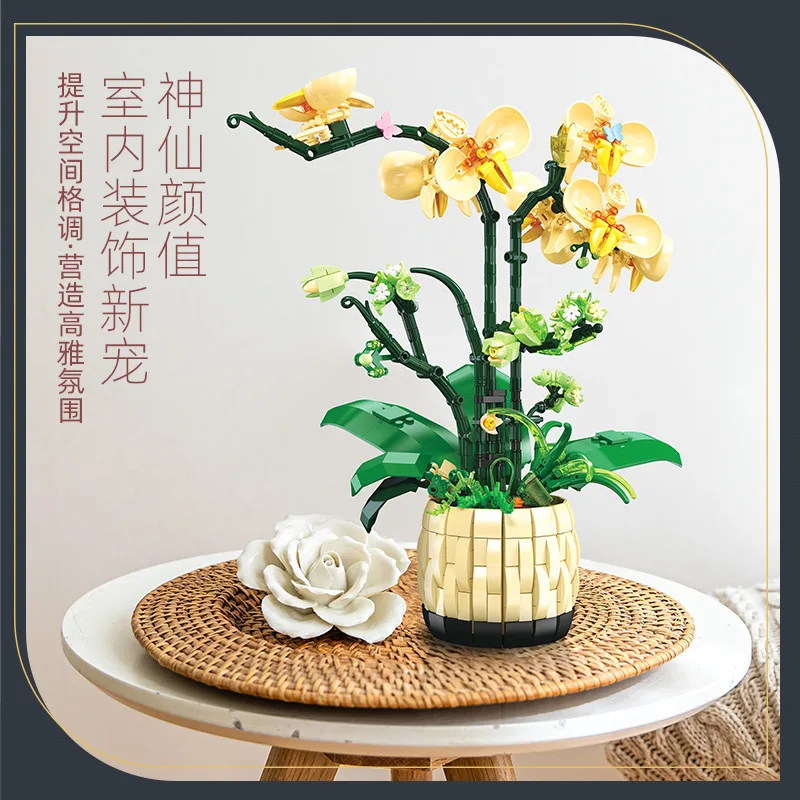 Creative DIY Romantic Orchids Vase Building Blocks Flower Series Garden Desk Decoration Cute Bricks Sets For Ladies Kids Gifts
Creative DIY Romantic Orchids Vase Building Blocks Flower Series Garden Desk Decoration Cute Bricks Sets For Ladies Kids Gifts