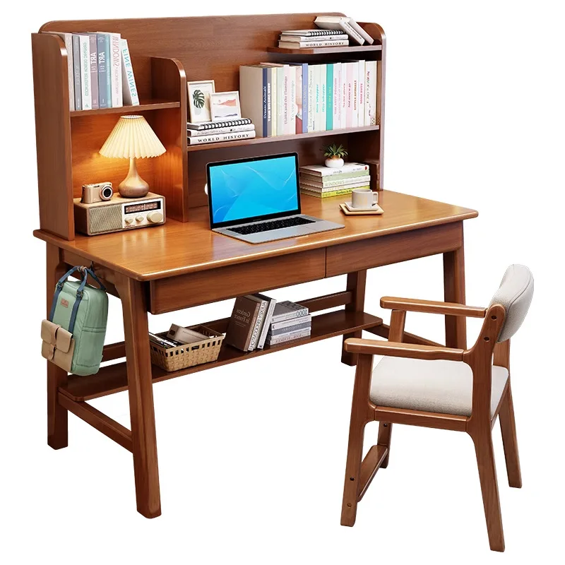 Solid wood multi-functional with bookshelf combination simple children's study table household primary and secondary school
Solid wood multi-functional with bookshelf combination simple children's study table household primary and secondary school