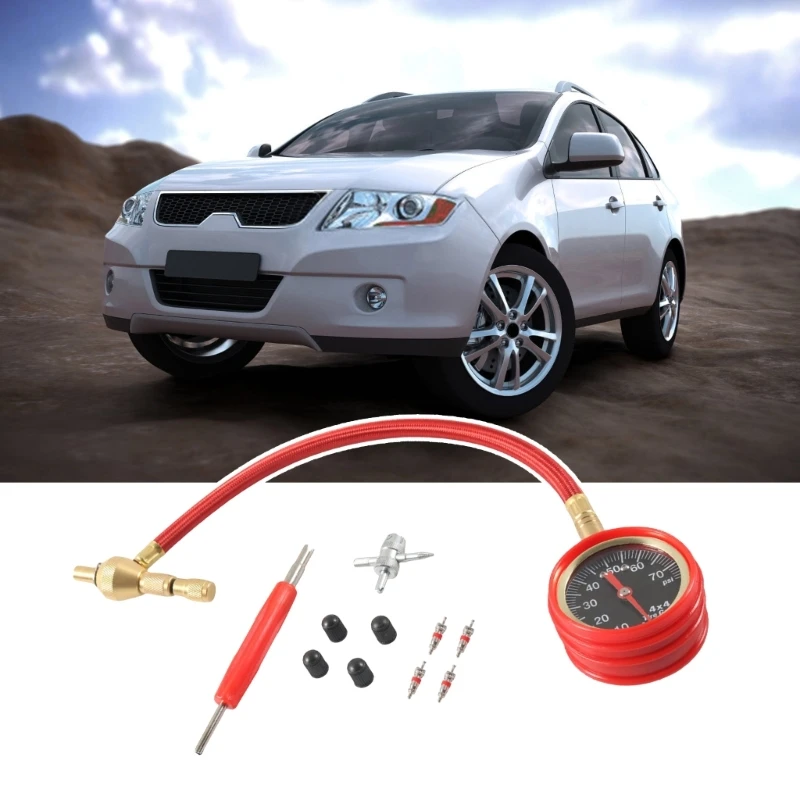 Offroad The Tire Labures, установленные с набором измерителя давления в мешочке для восстановления.
Offroad The Tire Labures, установленные с набором измерителя давления в мешочке для восстановления.
