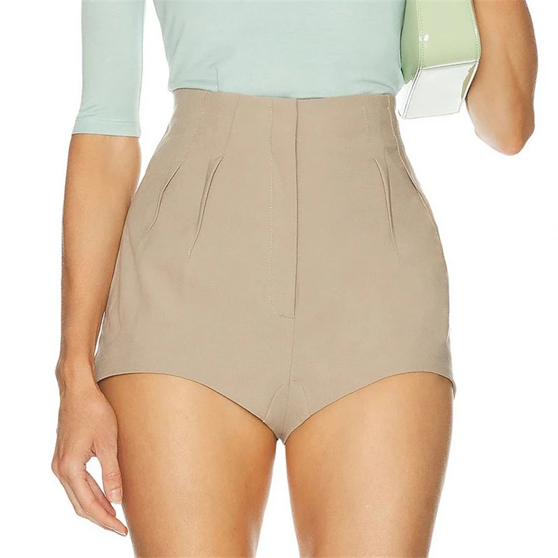 Summer New Women's Cotton Blend High Waist Pleated Shorts High Quality Fashion Casual Beach Vacation Sexy Mini Hot Pants
Summer New Women's Cotton Blend High Waist Pleated Shorts High Quality Fashion Casual Beach Vacation Sexy Mini Hot Pants