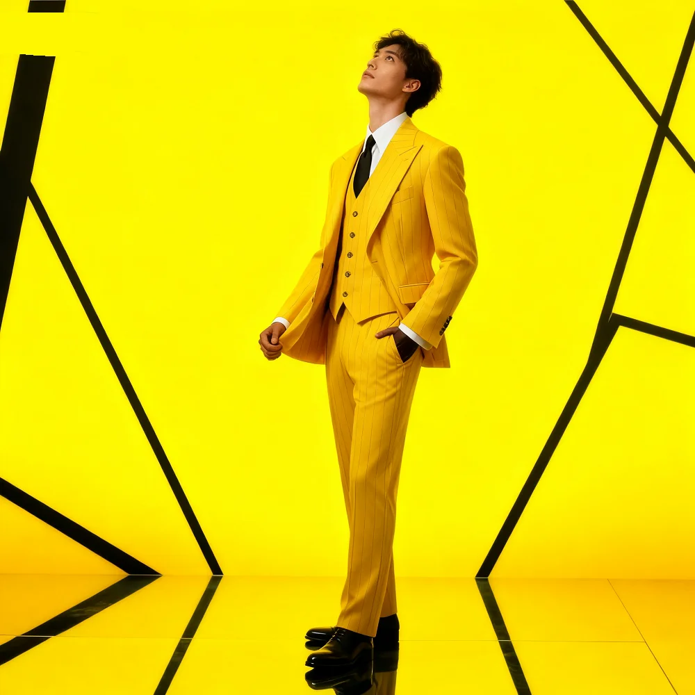 Мужской классический костюм Terno в темно-севую полоску, формальный офисный свадебный костюм для жениха, комплект из 3 предметов, жилет и брюки, деловая одежда
Мужской классический костюм Terno в темно-севую полоску, формальный офисный свадебный костюм для жениха, комплект из 3 предметов, жилет и брюки, деловая одежда