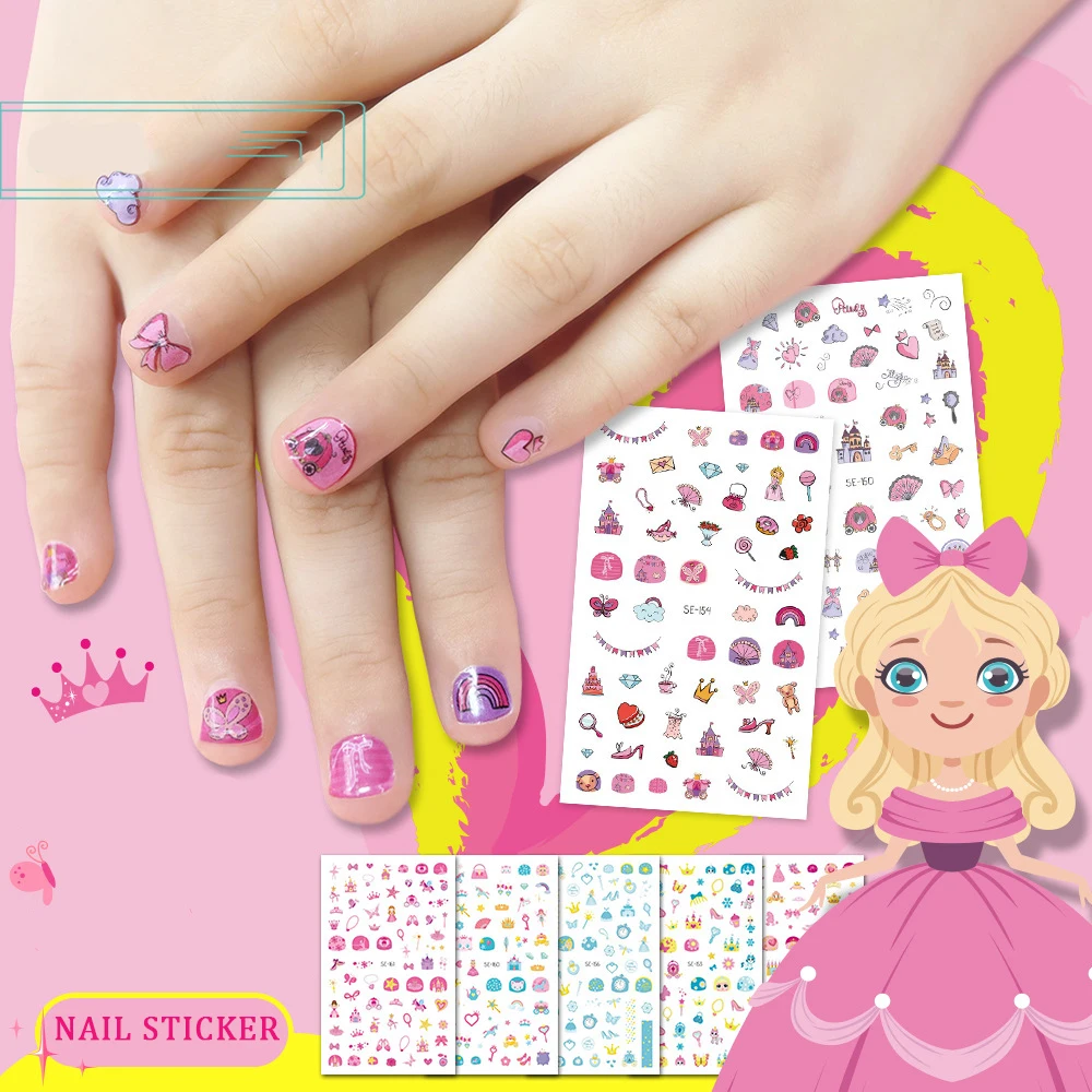 Cartoon Princess Nail Stickers Set Multiple Action Kawaii Cute Nail Art Decals Adhesive Kids Manicure Decorations for Child Gift
Cartoon Princess Nail Stickers Set Multiple Action Kawaii Cute Nail Art Decals Adhesive Kids Manicure Decorations for Child Gift