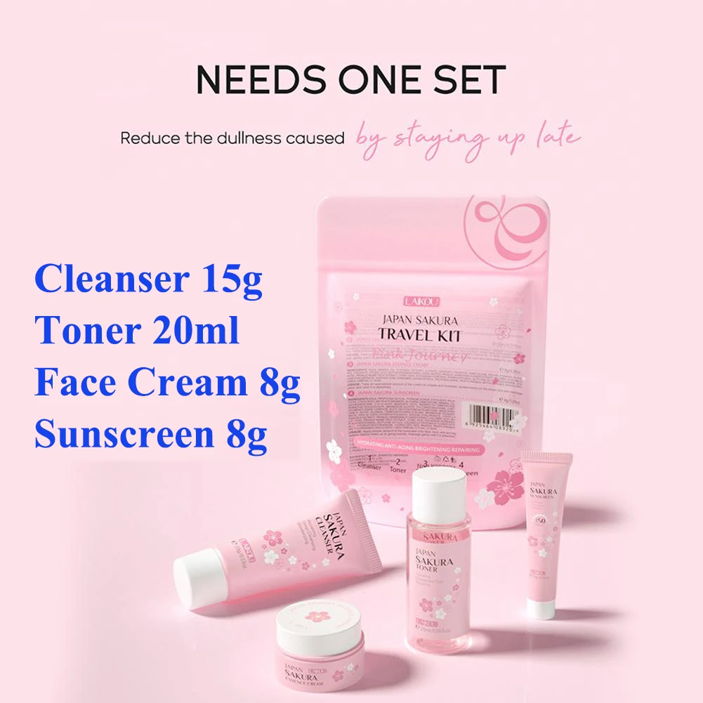 4PCS Skin Care Sets Face Cream Facial Cleanser + Toner + Face Cream + Sunscreen Moisturizing Refresh Face Care Travel Suit
4PCS Skin Care Sets Face Cream Facial Cleanser + Toner + Face Cream + Sunscreen Moisturizing Refresh Face Care Travel Suit