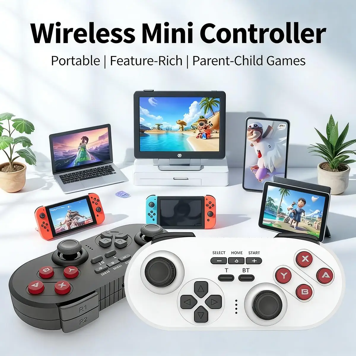 Портативный мини-геймпад беспроводной 2.4G+Bluetooth с двойным режимом работы, шестиосевым датчиком движения и тактильной обратной связью для ПК, Switch, Steam, iOS, Android
Портативный мини-геймпад беспроводной 2.4G+Bluetooth с двойным режимом работы, шестиосевым датчиком движения и тактильной обратной связью для ПК, Switch, Steam, iOS, Android