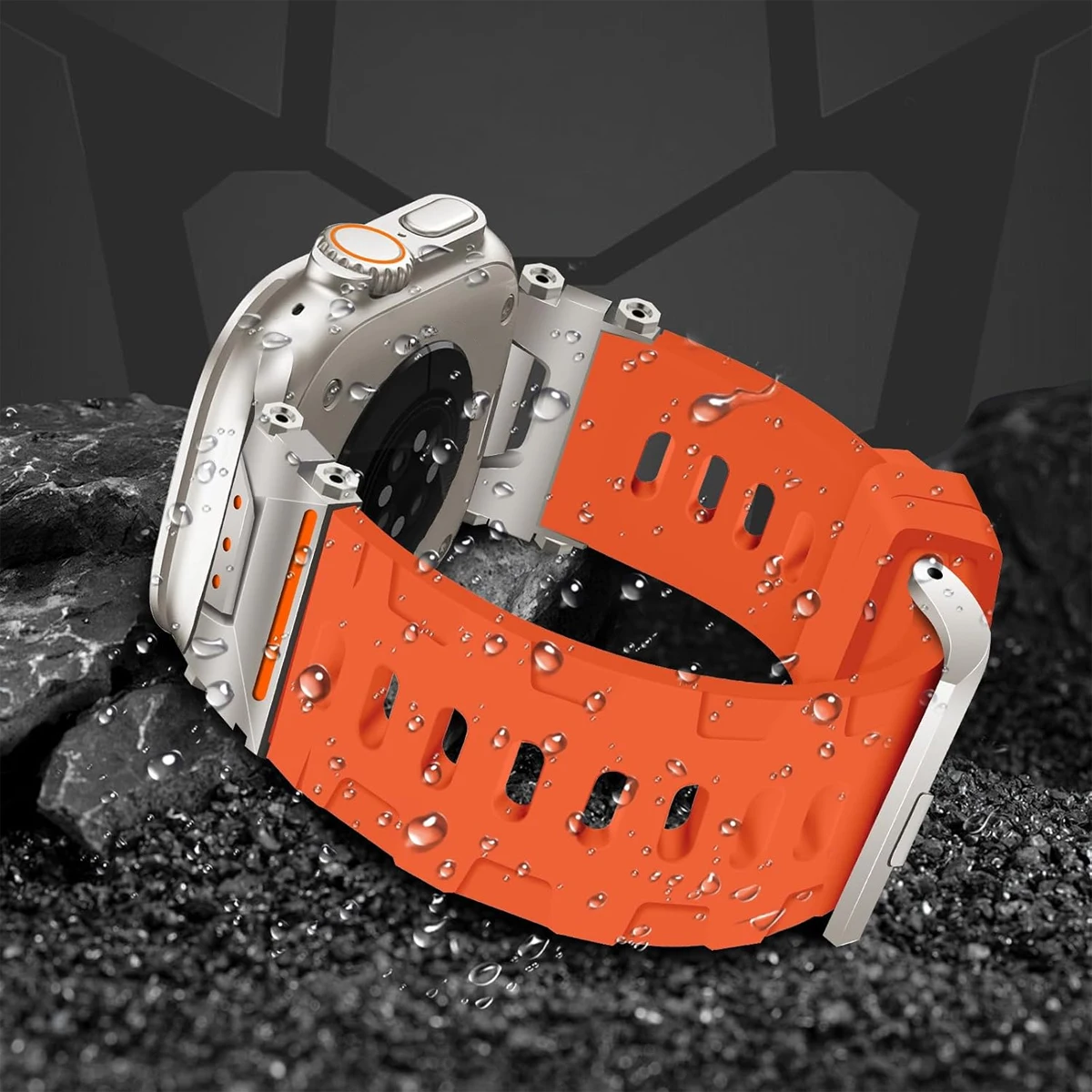 Silicone Strap For Apple Watch Ultra 2 49mm 46mm 45mm 44mm 42 Rugged metal Adapter Bracelet correa iWatch Series 10 9 654 7 8 SE
Silicone Strap For Apple Watch Ultra 2 49mm 46mm 45mm 44mm 42 Rugged metal Adapter Bracelet correa iWatch Series 10 9 654 7 8 SE