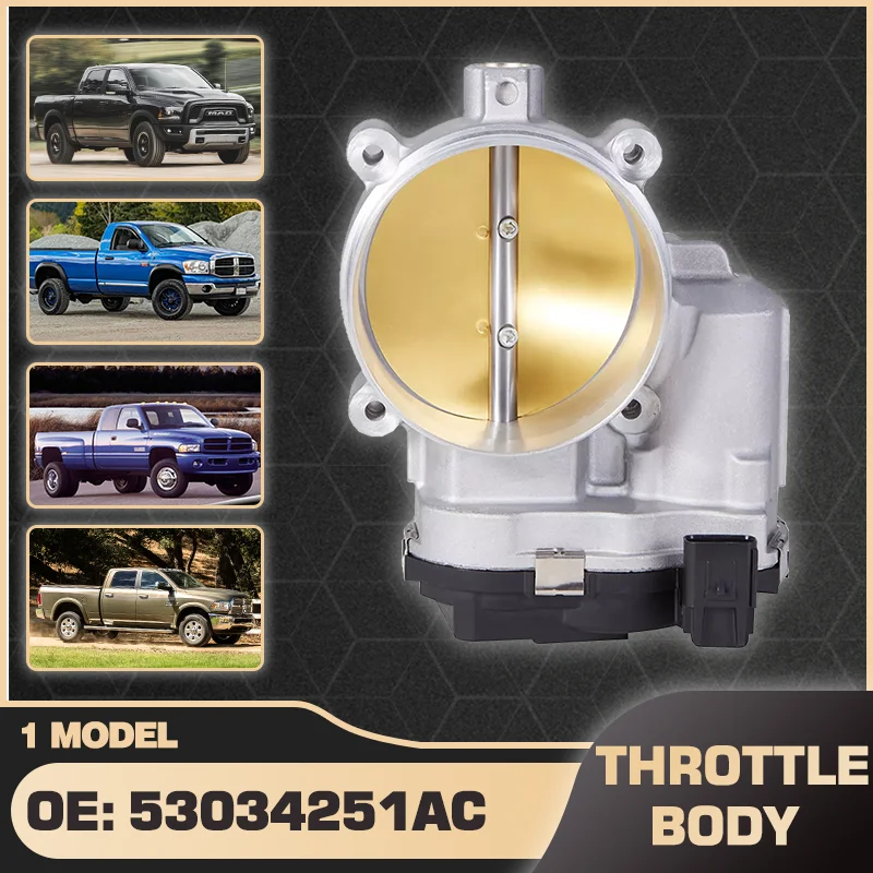 53034251AC Throttle Body Assembly For Dodge Ram 1500 5.7L Dodge Ram 2500 5.7L 6.4L Dodge Ram 3500 5.7L 6.4L 2013 2014 2015 2016
53034251AC Throttle Body Assembly For Dodge Ram 1500 5.7L Dodge Ram 2500 5.7L 6.4L Dodge Ram 3500 5.7L 6.4L 2013 2014 2015 2016