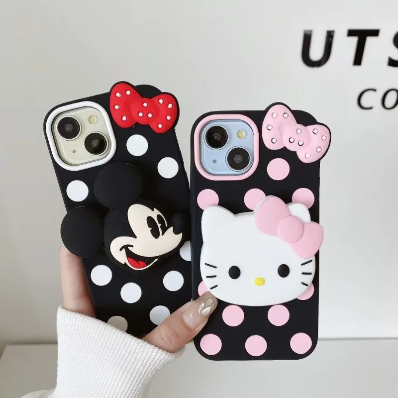 Cute Cartoon Kitty Phone Case for Iphone 16 Iphone 15 Pro 14/13 Apple 12 11 Mickey Silicone 3D Stand Bow Shockproof Phone Case
Cute Cartoon Kitty Phone Case for Iphone 16 Iphone 15 Pro 14/13 Apple 12 11 Mickey Silicone 3D Stand Bow Shockproof Phone Case