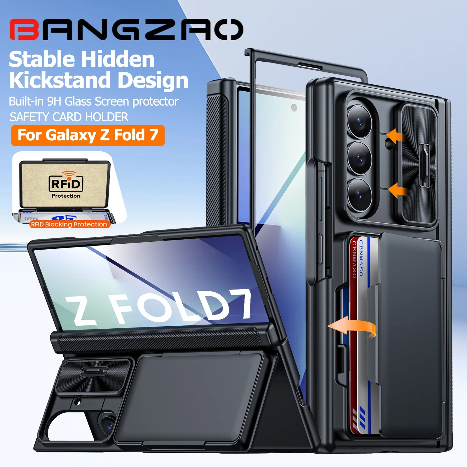 Чехол-кошелек для Galaxy Z Fold 7, RFID-держатель для карт, чехол для камеры, подставка, противоударный силиконовый чехол для телефона на весь корпус - черный
Чехол-кошелек для Galaxy Z Fold 7, RFID-держатель для карт, чехол для камеры, подставка, противоударный силиконовый чехол для телефона на весь корпус - черный