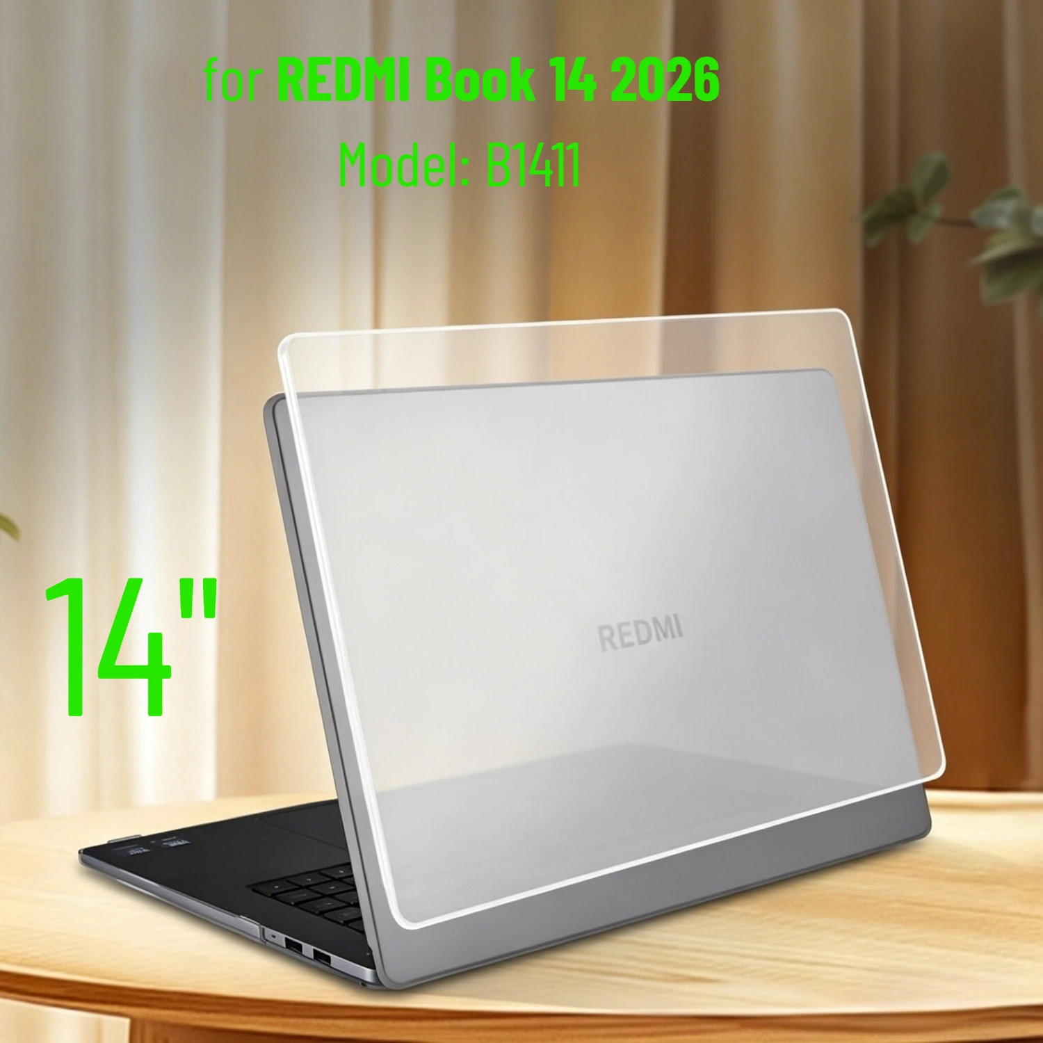 Matte Laptop Hard Shell Case for Redmi Book 14 2026 Model B1411 14" Shockproof Anti-Scratch Anti-Drop Full Body Protective Cover
Matte Laptop Hard Shell Case for Redmi Book 14 2026 Model B1411 14" Shockproof Anti-Scratch Anti-Drop Full Body Protective Cover