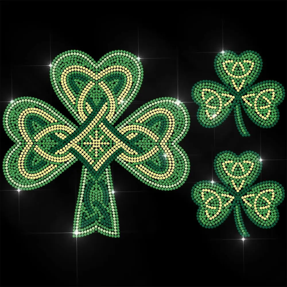Green Rhinestone Iron on Transfer St. Patrick's Day Shamrock Bling Diamond Hotfix Patches for Clothes, 11.6\x8.2\ Large Iron
Green Rhinestone Iron on Transfer St. Patrick's Day Shamrock Bling Diamond Hotfix Patches for Clothes, 11.6\x8.2\ Large Iron