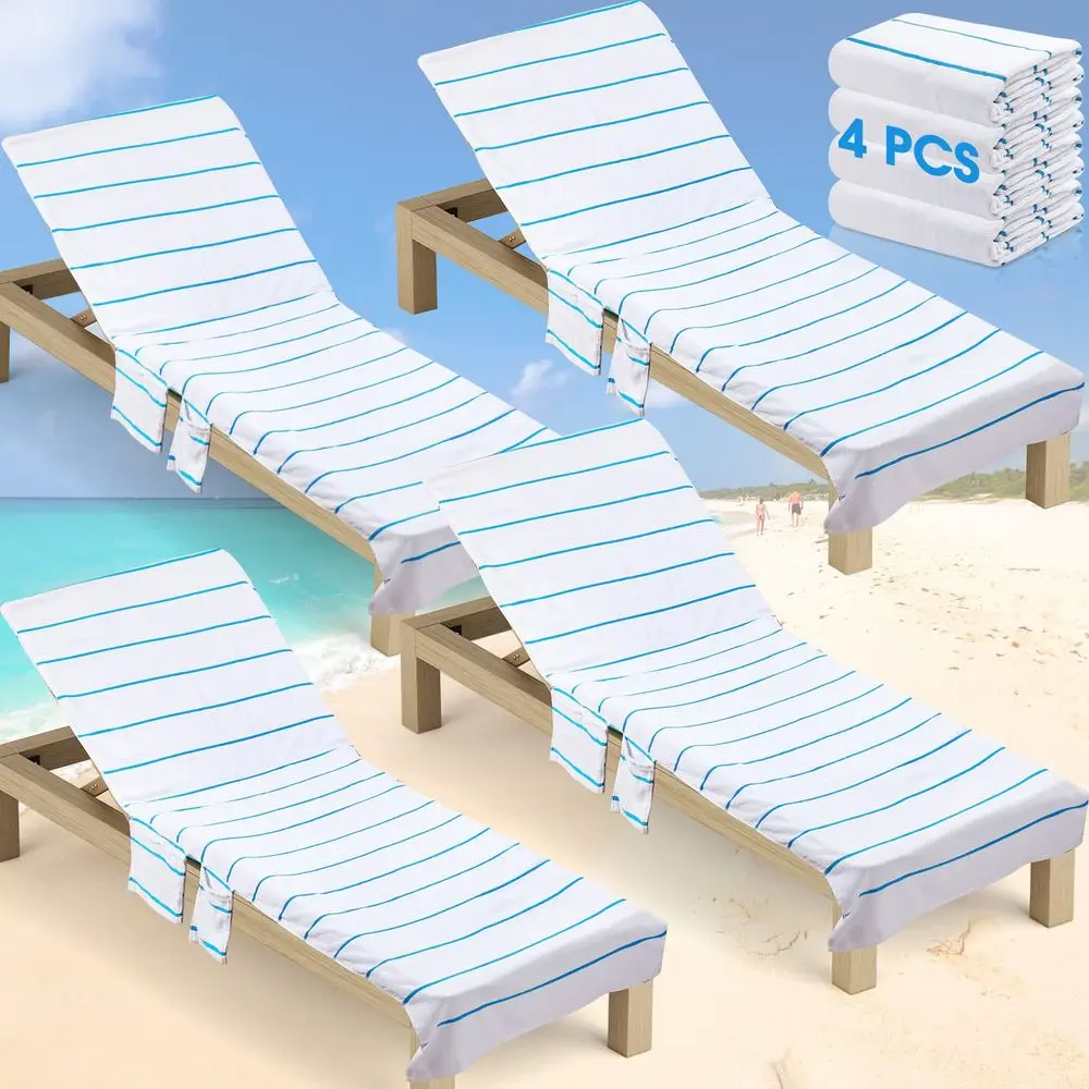 Pack Pool Chair Covers Towel Chaise Lounge Cushion Cover with Top and Side Pockets Cotton Oversized Beach Chair Towels for Indo
Pack Pool Chair Covers Towel Chaise Lounge Cushion Cover with Top and Side Pockets Cotton Oversized Beach Chair Towels for Indo