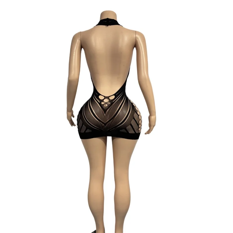 See Through Dress Women Transparent Hollow Out Halter Mesh Dress Sexy Bodycon Club Partywear Slim Stretchy Solid Mini Dresses
See Through Dress Women Transparent Hollow Out Halter Mesh Dress Sexy Bodycon Club Partywear Slim Stretchy Solid Mini Dresses
