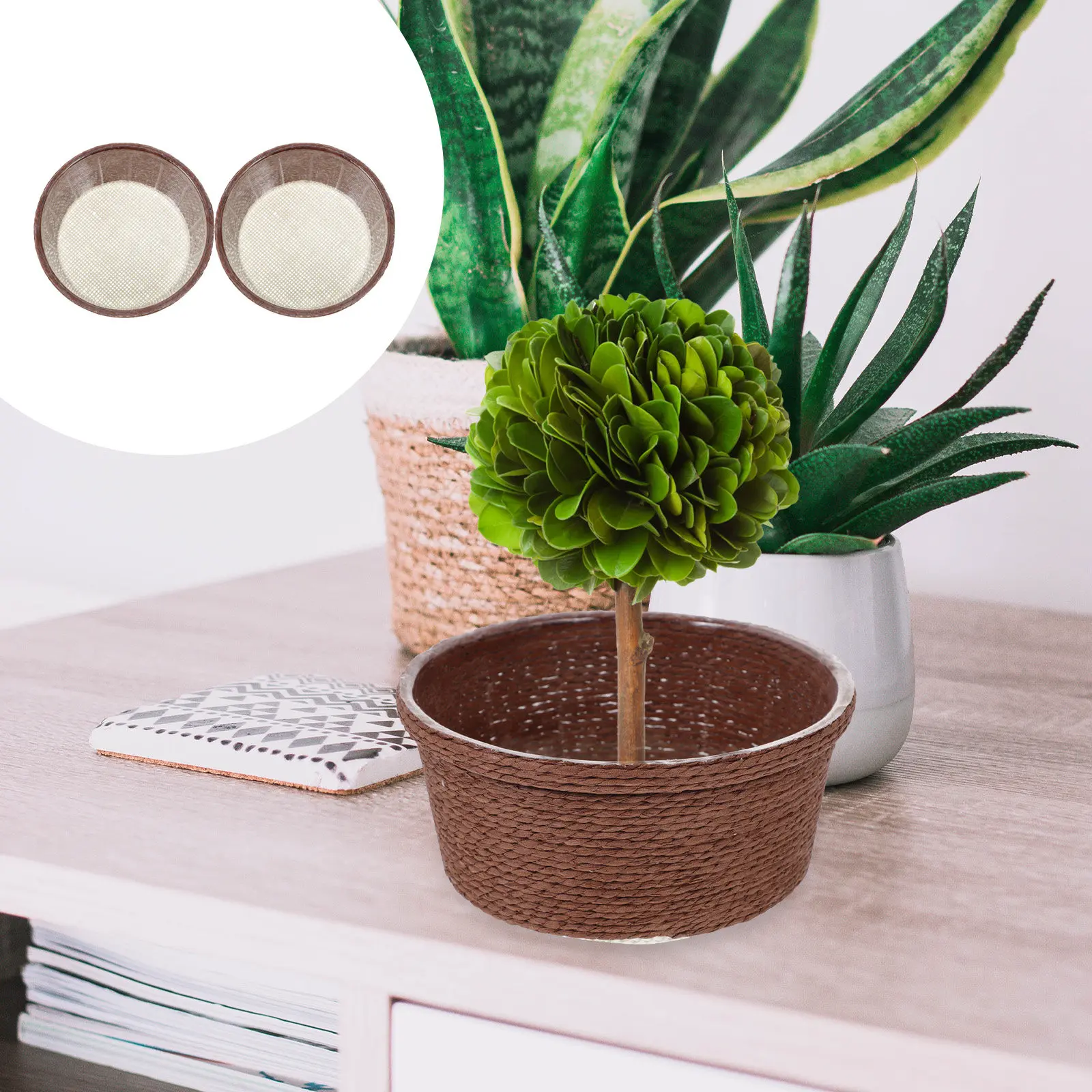 2Pcs Imitation Woven Flower Basket Natural Style Decorative Flower Planter Home Balcony Nursery Plant Container Garden
2Pcs Imitation Woven Flower Basket Natural Style Decorative Flower Planter Home Balcony Nursery Plant Container Garden